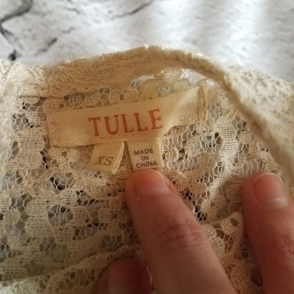 Tulle by ModCloth Ivory & Blue Lace Dress - Picture 4 of 8